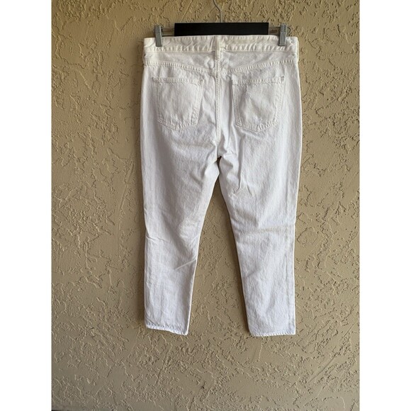 J Crew Sz 28 White Wash Distressed Women’s Mid Rise Jeans Fairy Summer Classic - Picture 9 of 11
